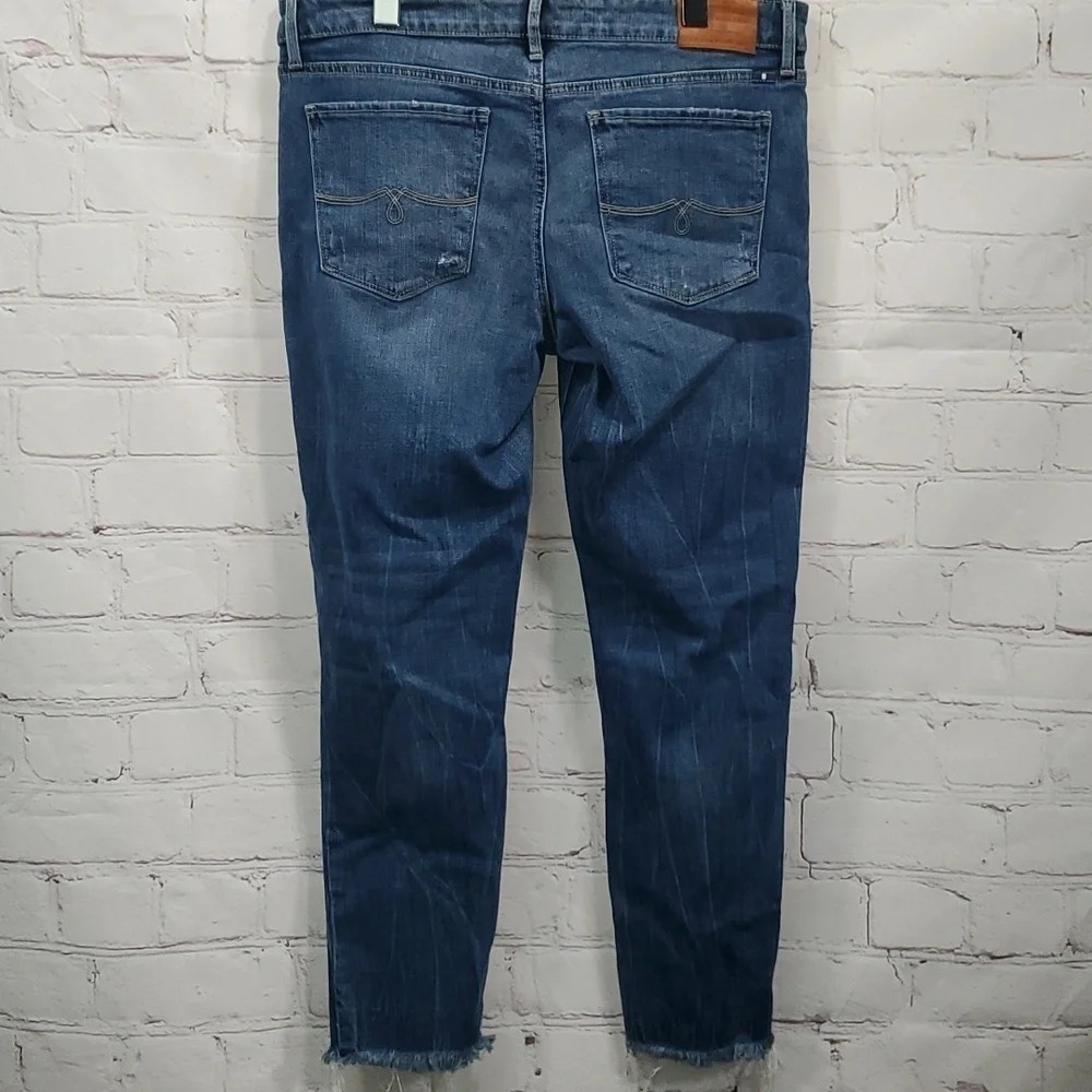 Lucky Brand Lolita Crop Medium Wash Raw Hem Women's Size 12 - Picture 6 of 16
